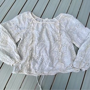 Joie Eyelet 3/4 Sleeve top